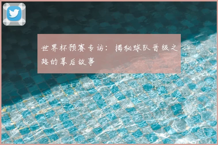 世界杯预赛专访:揭秘球队晋级之路的幕后故事